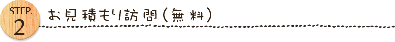 お見積り訪問(無料) お見積り訪問(無料)